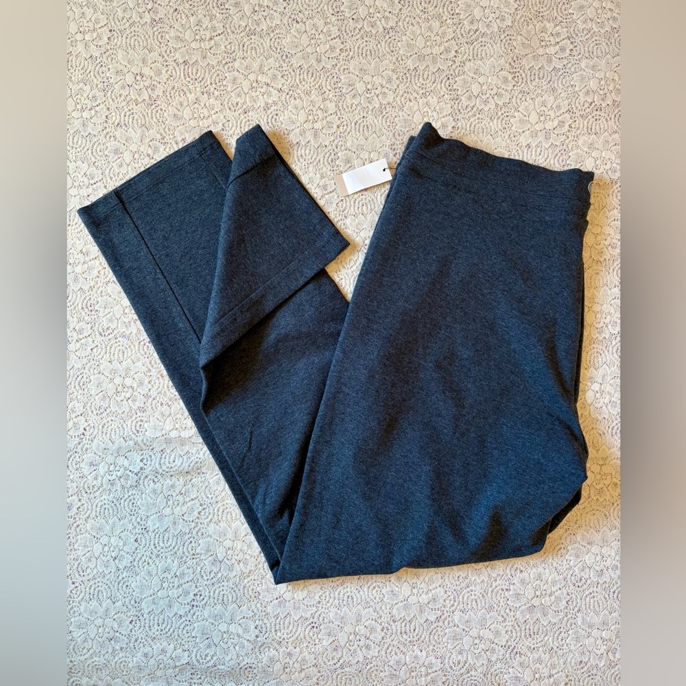 NWT X Plus Gray Talbots Straight Leg Pants with Zipper Pockets